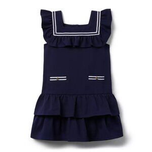 Girls Ruffle Tiered Dropwaist Dress, Size 7